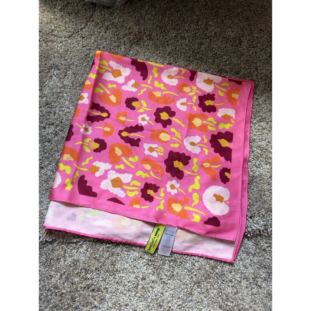 Nice DevaCurl Luxury Fabric Wrap Scarf Pink Faces